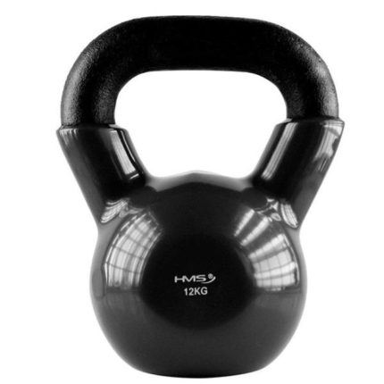 Kettlebell iron covered with vinyl HMS KNV12 BLACK