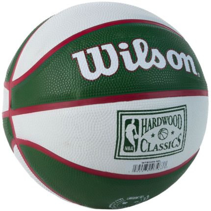 Foireann Wilson NBA Retro Milwaukee Bucks Mini Liathróid WTB3200XBMIL