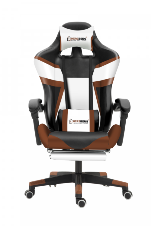 Tri-color Gaming and Office Chair with T-shape Accent Coffee