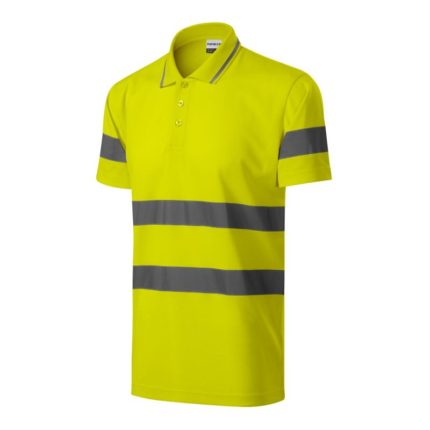 Koszulka polo Rimeck HV Runway M MLI-2V997 fluorescencyjna żółta